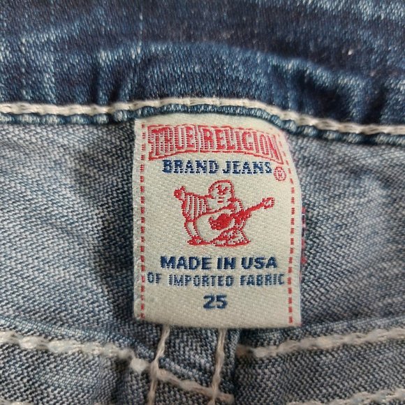 True Religions Women's Blue Disco Billy Big T Denim Jeans Siz 25 - Picture 8 of 11